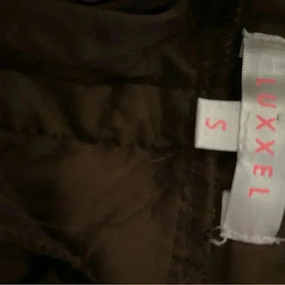 LUXXEL Cold Shoulder Lace Kimono Sleeve Brown Romper Size S - Picture 7 of 9